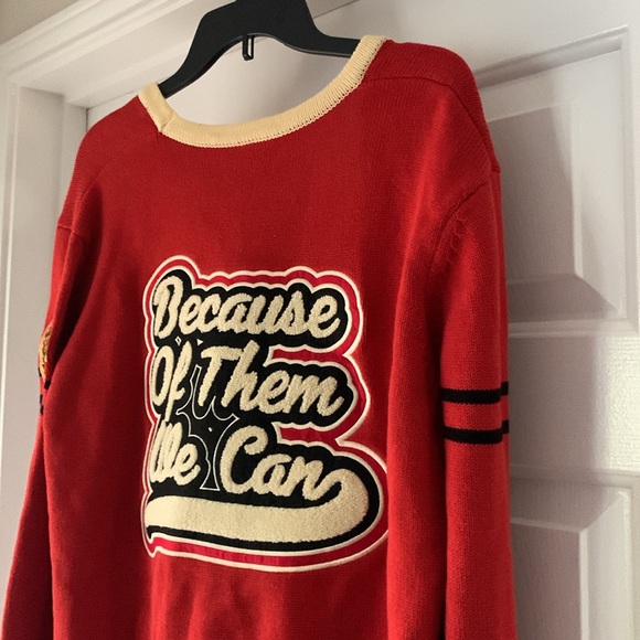 Because Of Them We Can Tuskegee Letterman Sweater Varsity Style Cardigan - Picture 7 of 16